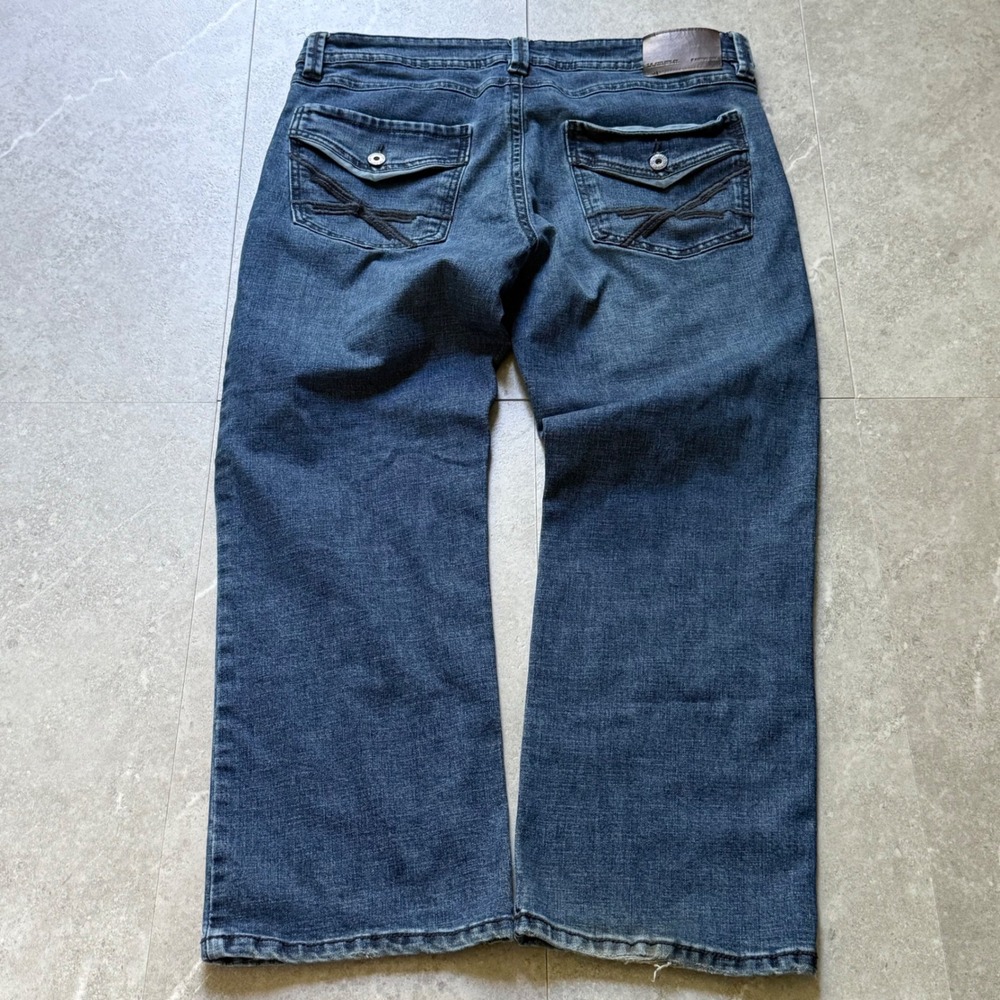 Y2K TK AXEL Slim Boot Cut Jeans 36x30 Blue Denim Mens